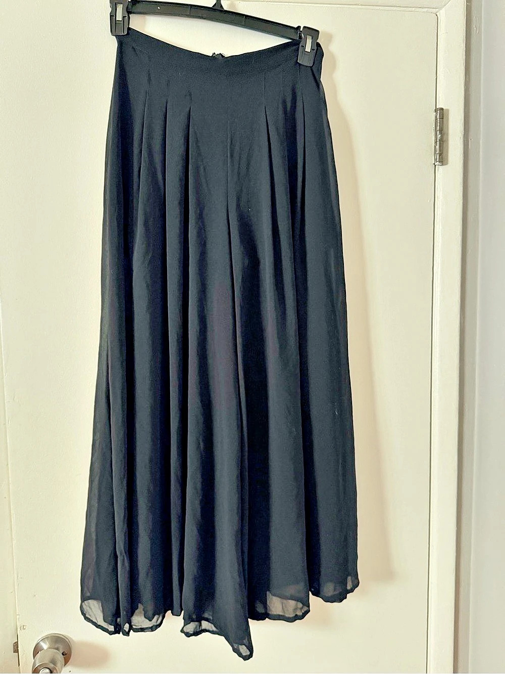 bebe Sheer Wide Leg Pants in Black Size Small